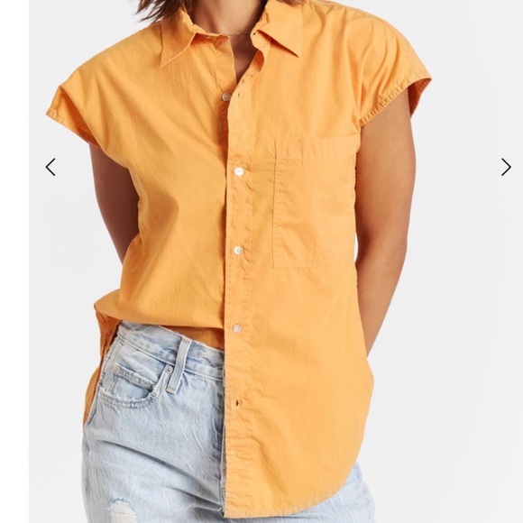 AMO Ruth Sleeveless Shirt in Apricot Medium - Picture 1 of 6
